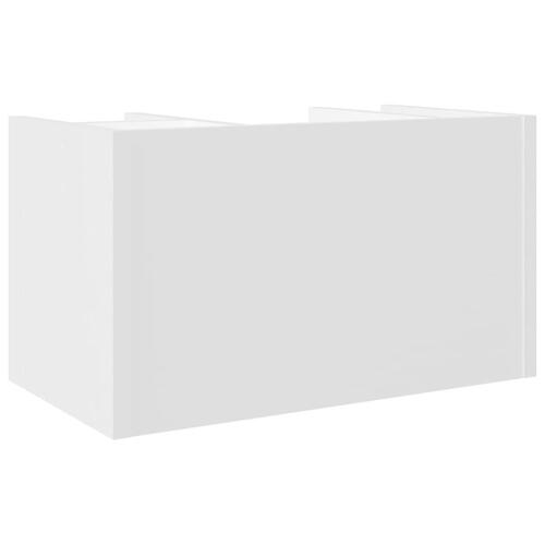 Dueslag til skrivebord 44,5x24x25 cm konstrueret træ hvid