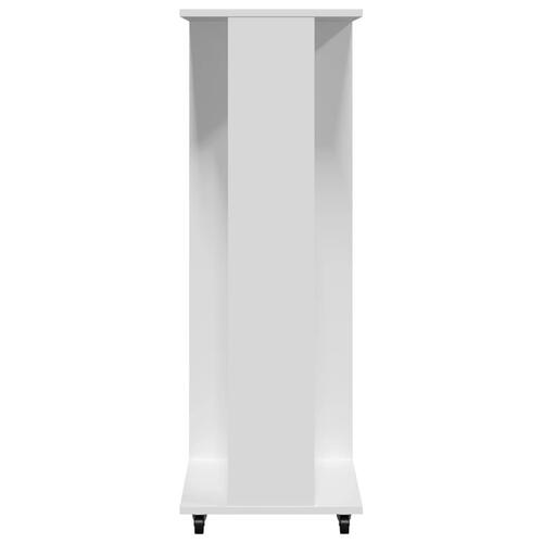 Klædeskab med hjul 102x38x110 cm konstrueret træ hvid