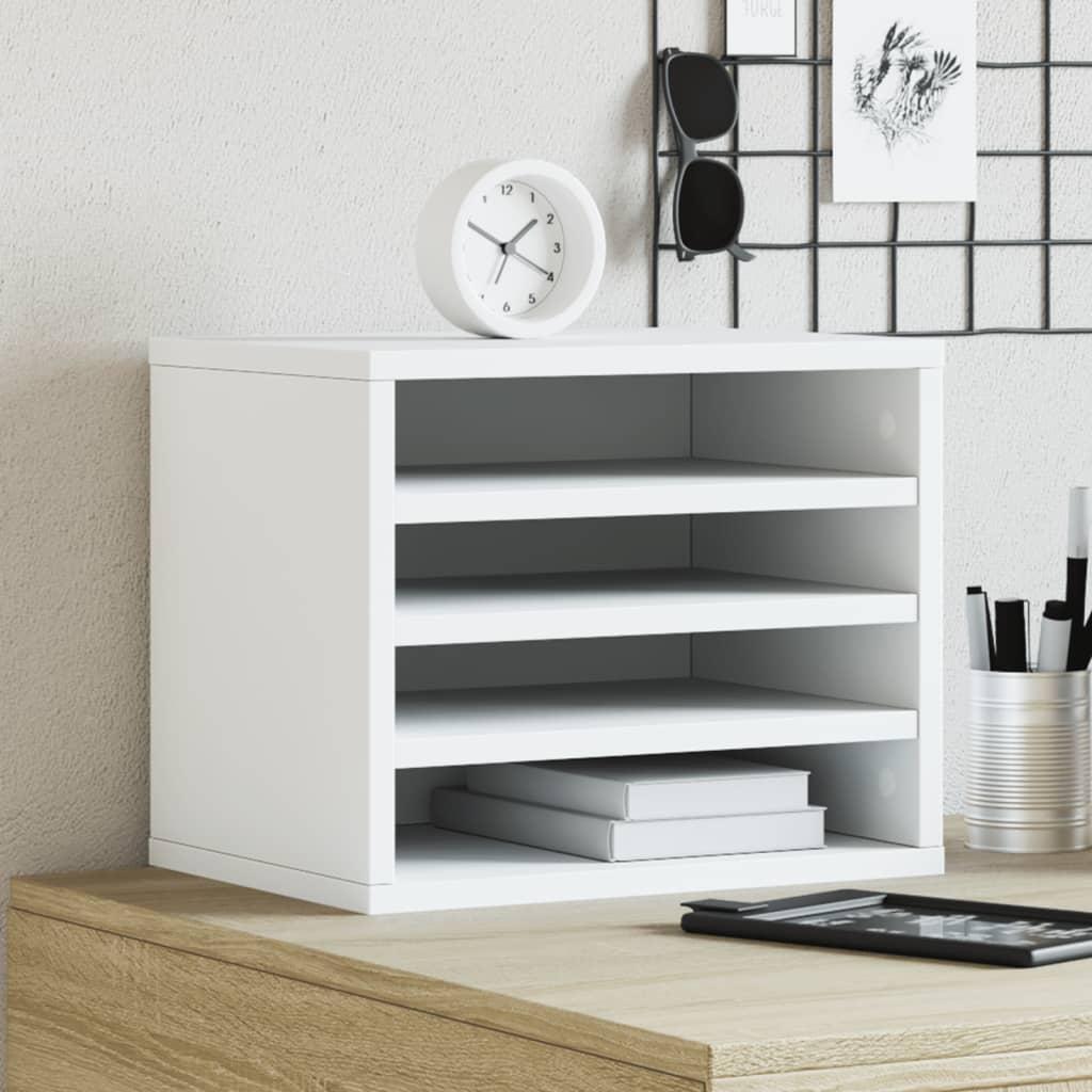 Dueslag Til Skrivebord 36x26x29 5 Cm Konstrueret Træ Hvid