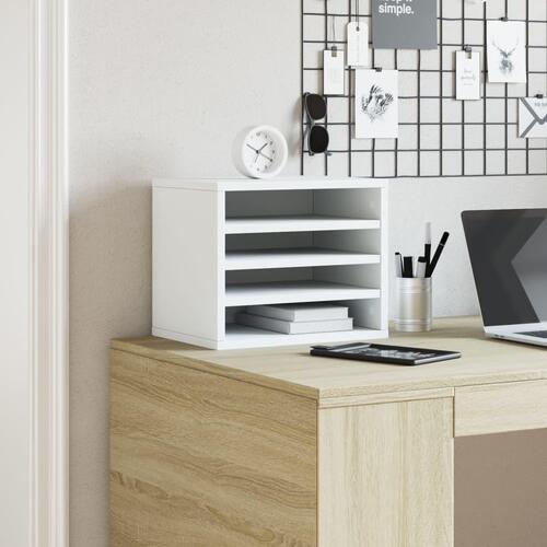 Dueslag til skrivebord 36x26x29,5 cm konstrueret træ hvid