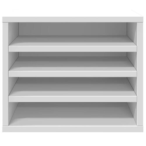 Dueslag til skrivebord 36x26x29,5 cm konstrueret træ hvid