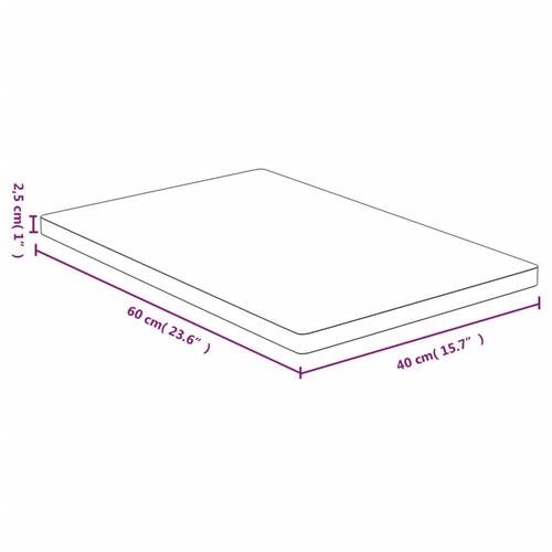 Bordplade 40x60x2,5 cm bambus