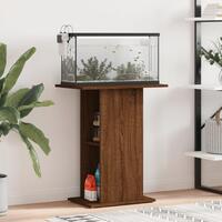 Akvariebord 60,5x36x72,5 cm konstrueret træ brun egetræsfarve