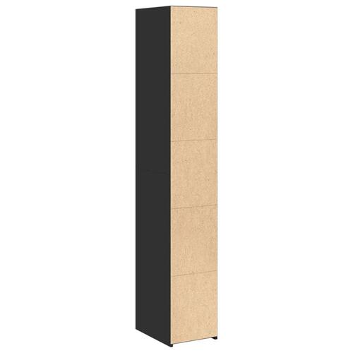 Reol 30x41x185 cm konstrueret træ sort