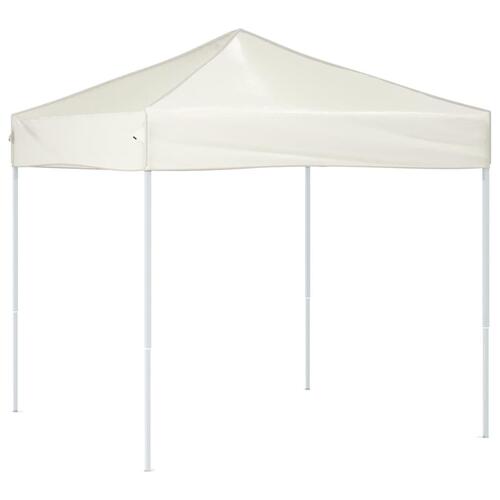 Foldbart festtelt 2x2 m cremefarvet