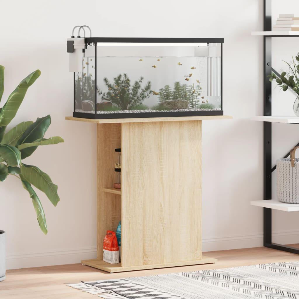 Akvariebord 75x36x72 5 Cm Konstrueret Træ Sonoma Eg