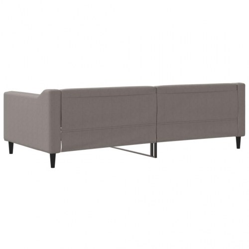 Daybed i stof 90 x 200 cm - gråbrun