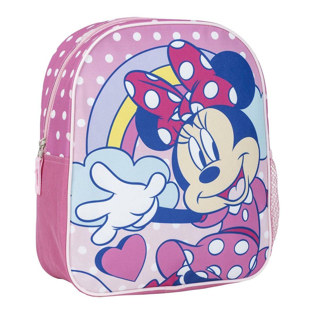 Skoletaske Minnie Mouse Pink 25 X 30 X 9 Cm