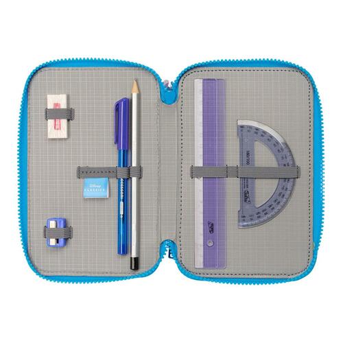 Tredobbelt Penalhus Lilo & Stitch Hawaii Blå 12,5 x 19,5 x 5,5 cm 36 Dele