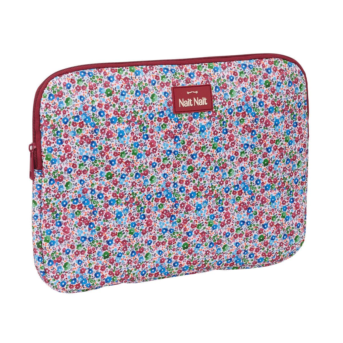 Nait Nait laptop cover - Flores Coimbra Bourgogne, 34 × 25 × 2 cm (op til 14")