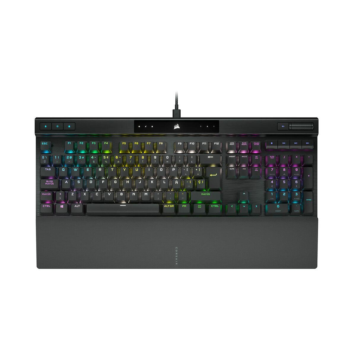 Tastatur Corsair K70 Spansk qwerty Sort