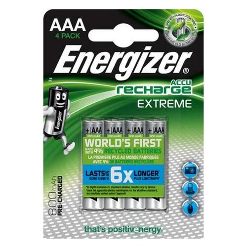 Genopladelige batterier Energizer ENR Extreme NH12 800 BP4 Pre-Ch AAA HR03 (4 enheder)