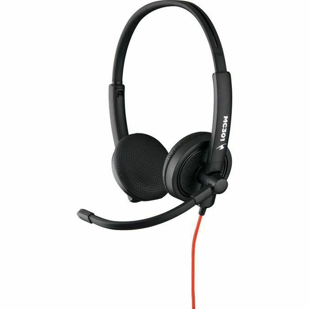 Hovedtelefoner Bluestork Mc301 Sort Rød