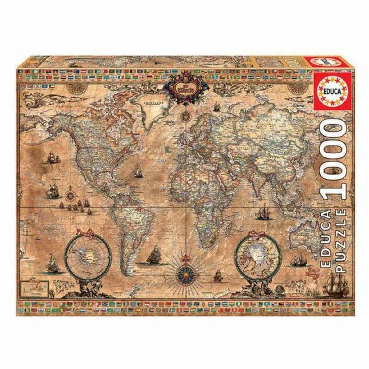 Puslespil Educa 15159 Verdenskort (1 enheder) (1000 stk)