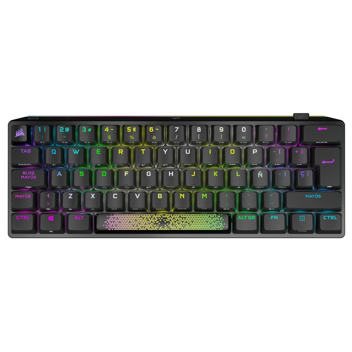 Gaming Tastatur Corsair K70 Pro Mini Spansk Qwerty Sort