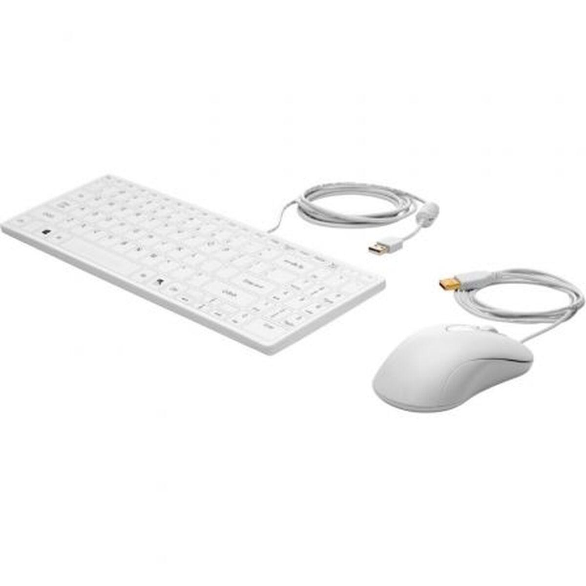 Tastatur Og Mus Hp 1vd81aa Hvid