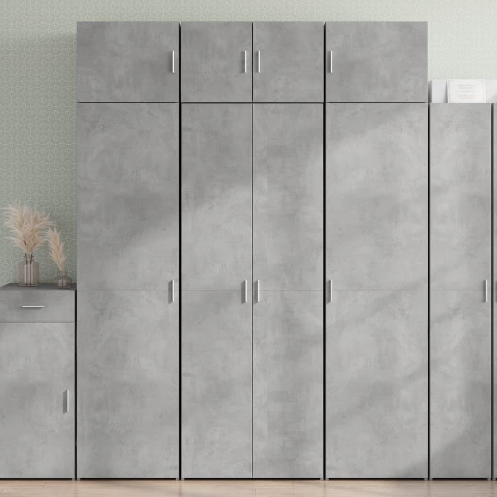 Skab 70X42,5X185 Cm Konstrueret Træ Etræsfarve - Betongrå