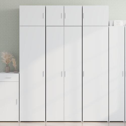 Skab 70x42,5x185 cm konstrueret træ hvid