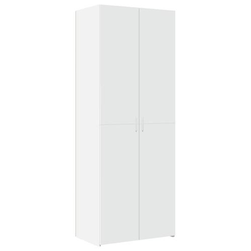 Skab 70x42,5x185 cm konstrueret træ hvid