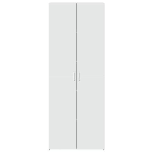 Skab 70x42,5x185 cm konstrueret træ hvid