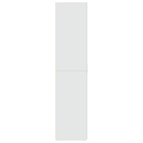 Skab 70x42,5x185 cm konstrueret træ hvid