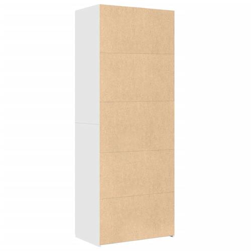 Skab 70x42,5x185 cm konstrueret træ hvid