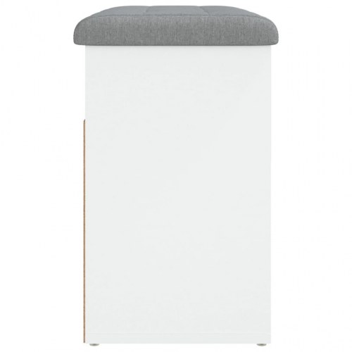 Skobænk hvid 62x32x50 cm konstrueret træ