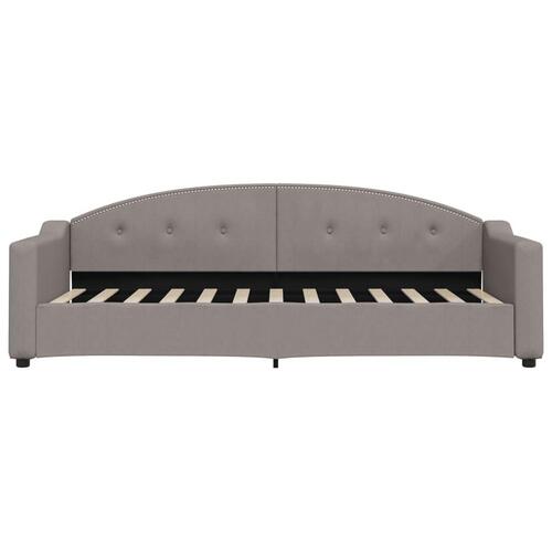 Daybed med udtræk og skuffer 80x200 cm stof gråbrun