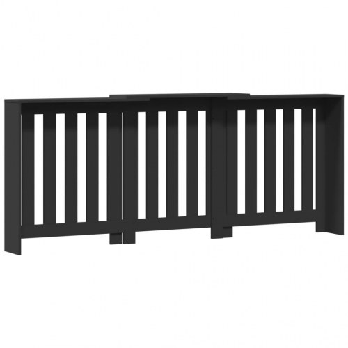 Radiatorskjuler 205 × 21,5 × 83,5 cm i konstrueret træ - sort