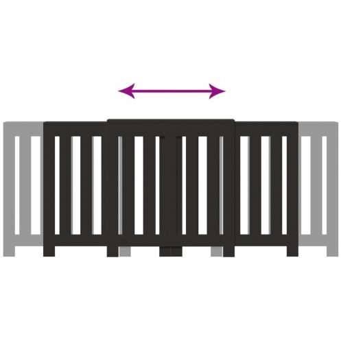 Radiatorskjuler 205 × 21,5 × 83,5 cm i konstrueret træ - sort
