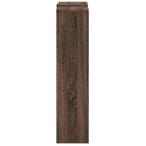 Radiatorskjuler 205x21,5x83,5 cm konstrueret træ brun egetræ
