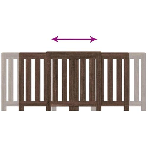 Radiatorskjuler 205x21,5x83,5 cm konstrueret træ brun egetræ
