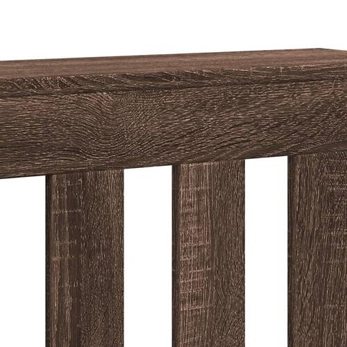 Radiatorskjuler 205x21,5x83,5 cm konstrueret træ brun egetræ