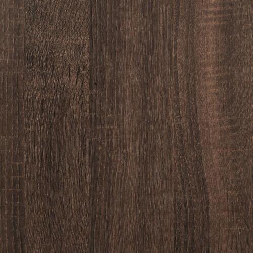 Radiatorskjuler 205x21,5x83,5 cm konstrueret træ brun egetræ