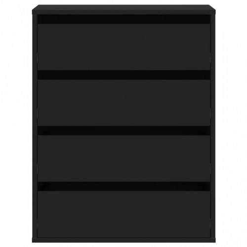 Kommode til hjørne 60x41x76 cm konstrueret træ sort