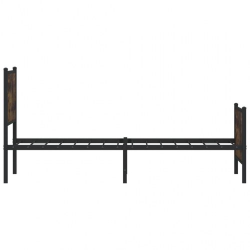 Sengeramme 90 x 190 cm i metal - røget egetræsfarve