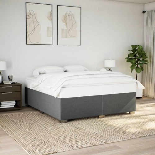 Sengeramme i stof 200 x 200 cm - mørkegrå