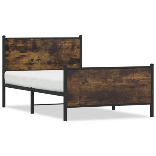 Sengeramme uden madras 100 x 200 cm - røget egetræsfarve