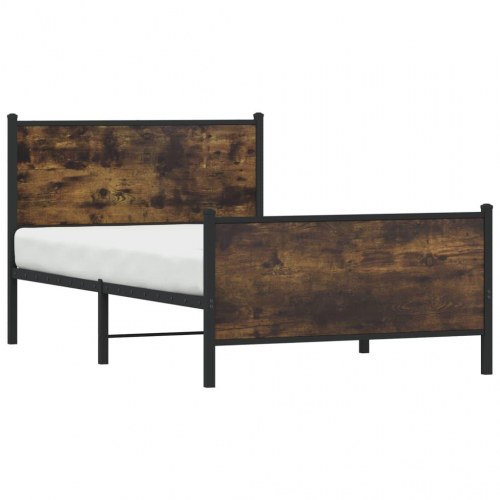 Sengeramme uden madras 100 x 200 cm - røget egetræsfarve