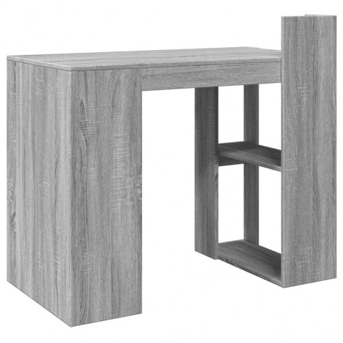 Skrivebord 103,5x56,5x94 cm konstrueret træ grå sonoma-eg
