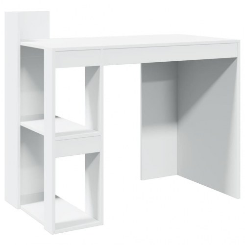 Skrivebord med hylder 103,5 x 56,5 x 94 cm - hvid