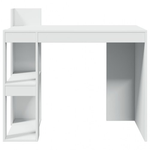Skrivebord med hylder 103,5 x 56,5 x 94 cm - hvid