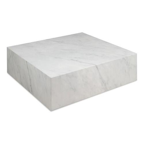 Sofabord Cube (90 x 90 x 28 cm) Marmor Hvid