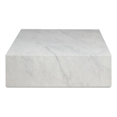 Sofabord Cube (90 x 90 x 28 cm) Marmor Hvid