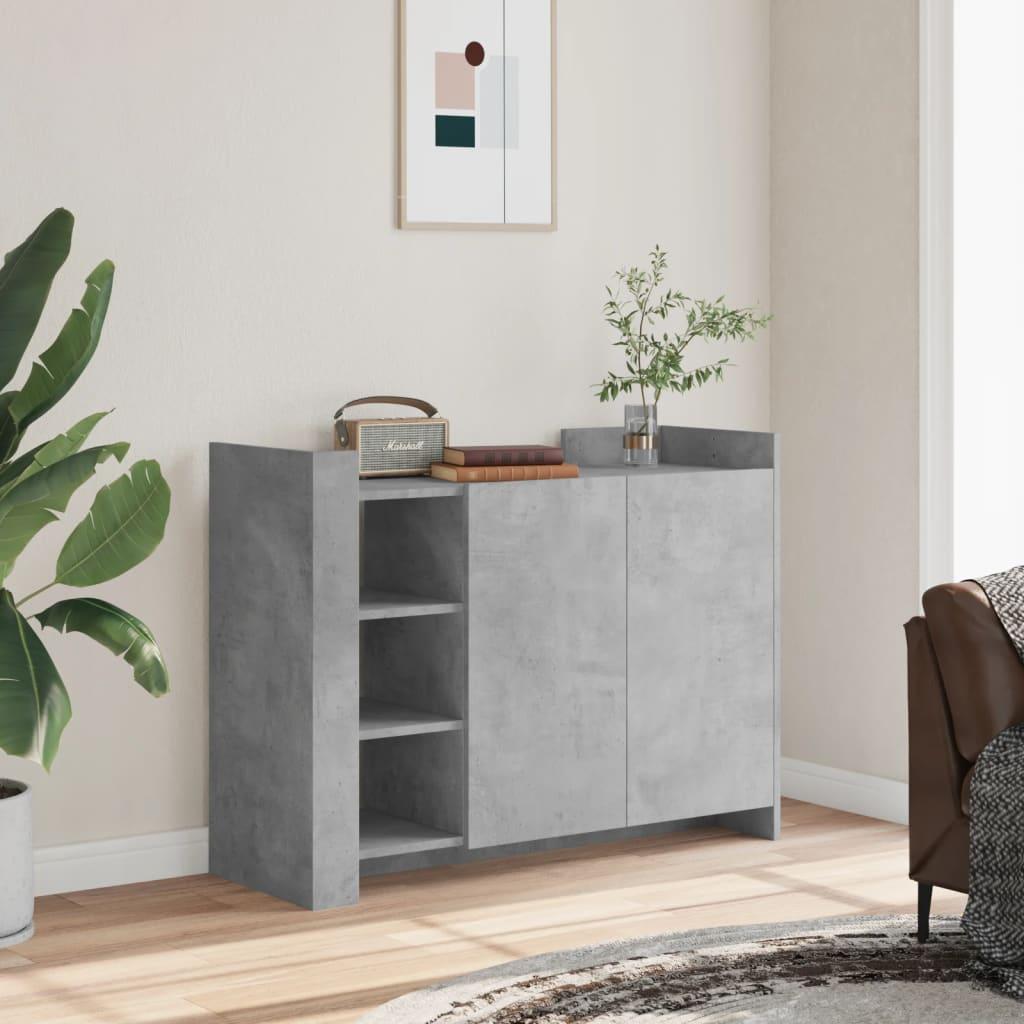 Skænk 100x35x75 Cm Konstrueret Træ Betongrå
