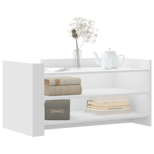 Sofabord med opbevaring 100 x 50 x 50 cm - hvid
