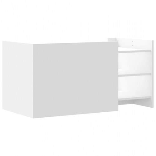 Sofabord med opbevaring 100 x 50 x 50 cm - hvid