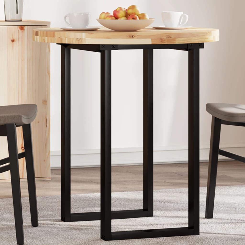 Bordplade Ø70x4 cm rund massivt akacietræ billede