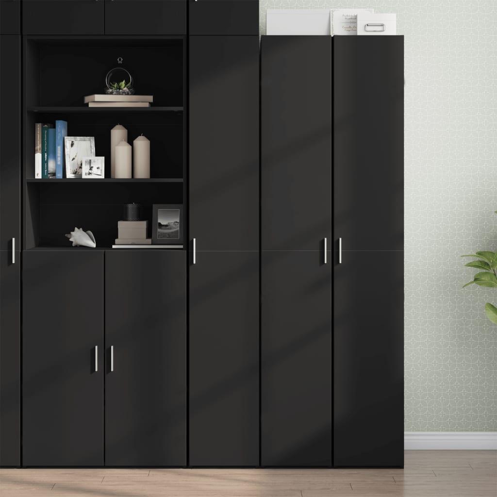Reol 30x42 5x185 Cm Konstrueret Træ Sort