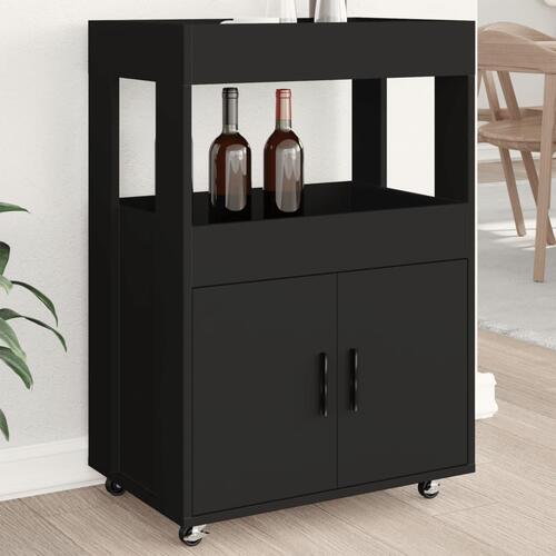 Barvogn 60x39,5x89 cm konstrueret træ sort